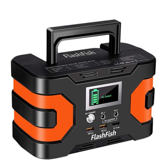 200W Peak Power 166Wh 45000mAh Portable Power Station+ 18V 100W Foldable Solar Panel With PD Type-c QC3.0 Energy Storage Kit For Outdoor Camping